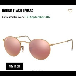 Round Flash Lense Ray-Bans